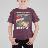 Funny Tech Support Cat Christmas T Shirt For Kid - Wonder Print Shop