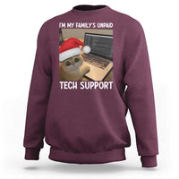 Funny Tech Support Cat Christmas Sweatshirt - Wonder Print Shop