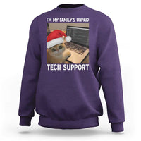 Funny Tech Support Cat Christmas Sweatshirt - Wonder Print Shop