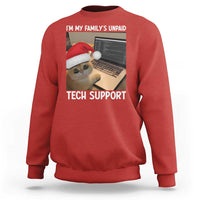 Funny Tech Support Cat Christmas Sweatshirt - Wonder Print Shop