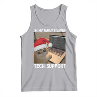 Funny Tech Support Cat Christmas Tank Top - Wonder Print Shop