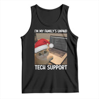 Funny Tech Support Cat Christmas Tank Top - Wonder Print Shop