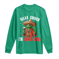 Funny Mexican Christmas Long Sleeve Shirt Relax Gringo I Am Legal - Wonder Print Shop