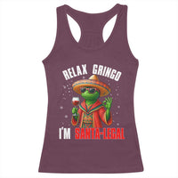 Funny Mexican Christmas Racerback Tank Top Relax Gringo I Am Legal - Wonder Print Shop