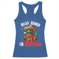 Funny Mexican Christmas Racerback Tank Top Relax Gringo I Am Legal - Wonder Print Shop