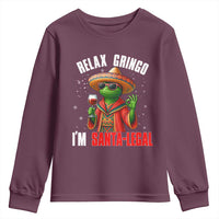 Funny Mexican Christmas Youth Sweatshirt Relax Gringo I Am Legal - Wonder Print Shop
