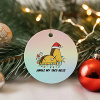 Funny Taco Christmas Ceramic Ornament Jingle My Taco Bells - Wonder Print Shop