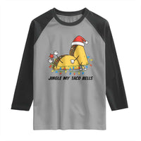 Funny Taco Christmas Raglan Shirt Jingle My Taco Bells - Wonder Print Shop