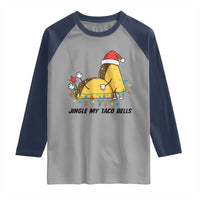 Funny Taco Christmas Raglan Shirt Jingle My Taco Bells - Wonder Print Shop