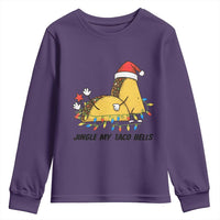 Funny Taco Christmas Youth Sweatshirt Jingle My Taco Bells - Wonder Print Shop