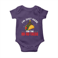 Funny Taco Christmas Baby Onesie I Am Just Here For The Ho Ho Tacos - Wonder Print Shop