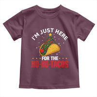 Funny Taco Christmas Toddler T Shirt I Am Just Here For The Ho Ho Tacos - Wonder Print Shop
