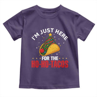 Funny Taco Christmas Toddler T Shirt I Am Just Here For The Ho Ho Tacos - Wonder Print Shop