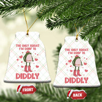 Funny Cowboy Frog Ceramic Ornament The Only Squat I'm Doin' Is Diddly - Wonder Print Shop