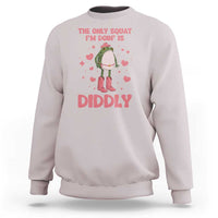 Funny Cowboy Frog Sweatshirt The Only Squat I'm Doin' Is Diddly - Wonder Print Shop