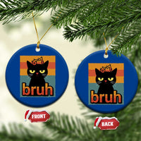 67 Six Seven Bruh Cat Meme Ceramic Ornament Cute Black Cat Funny Saying - Wonder Print Shop