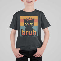 67 Six Seven Bruh Cat Meme T Shirt For Kid Cute Black Cat Funny Saying - Wonder Print Shop