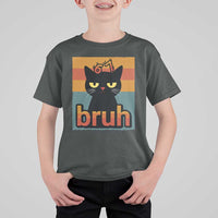 67 Six Seven Bruh Cat Meme T Shirt For Kid Cute Black Cat Funny Saying - Wonder Print Shop