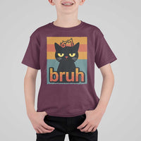 67 Six Seven Bruh Cat Meme T Shirt For Kid Cute Black Cat Funny Saying - Wonder Print Shop