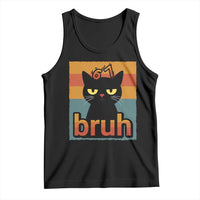 67 Six Seven Bruh Cat Meme Tank Top Cute Black Cat Funny Saying - Wonder Print Shop