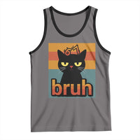 67 Six Seven Bruh Cat Meme Tank Top Cute Black Cat Funny Saying - Wonder Print Shop
