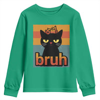67 Six Seven Bruh Cat Meme Youth Sweatshirt Cute Black Cat Funny Saying - Wonder Print Shop
