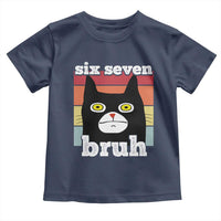 67 Bruh Meme Toddler T Shirt Funny Six Seven Black Cat - Wonder Print Shop
