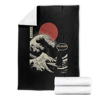 67 Six Seven Bruh Meme Throw Blanket Funny Japanese Black Cat Surfing The Great Wave Kanagawa - Wonder Print Shop