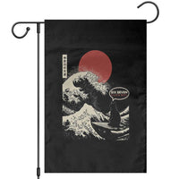 67 Six Seven Bruh Meme Garden Flag Funny Japanese Black Cat Surfing The Great Wave Kanagawa - Wonder Print Shop