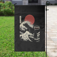 67 Six Seven Bruh Meme Garden Flag Funny Japanese Black Cat Surfing The Great Wave Kanagawa - Wonder Print Shop