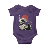 67 Six Seven Bruh Meme Baby Onesie Funny Japanese Black Cat Surfing The Great Wave Kanagawa - Wonder Print Shop
