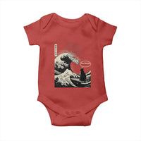 67 Six Seven Bruh Meme Baby Onesie Funny Japanese Black Cat Surfing The Great Wave Kanagawa - Wonder Print Shop
