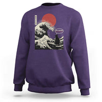 67 Six Seven Bruh Meme Sweatshirt Funny Japanese Black Cat Surfing The Great Wave Kanagawa - Wonder Print Shop