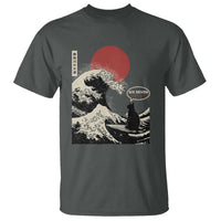 67 Six Seven Bruh Meme T Shirt Funny Japanese Black Cat Surfing The Great Wave Kanagawa - Wonder Print Shop