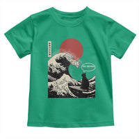 67 Six Seven Bruh Meme Toddler T Shirt Funny Japanese Black Cat Surfing The Great Wave Kanagawa - Wonder Print Shop