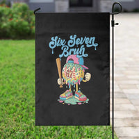 67 Bruh Meme Garden Flag Ice Cream Drip Baseball Sport - Wonder Print Shop