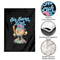 67 Bruh Meme Garden Flag Ice Cream Drip Baseball Sport - Wonder Print Shop