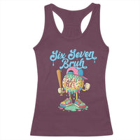 67 Bruh Meme Racerback Tank Top Ice Cream Drip Baseball Sport - Wonder Print Shop