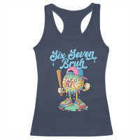 67 Bruh Meme Racerback Tank Top Ice Cream Drip Baseball Sport - Wonder Print Shop