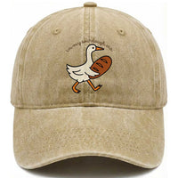 In My Sourdough Era Washed Cotton Baseball Cap Funny Silly Goose Sourdough