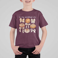 In My Sourdough Era T Shirt For Kid Coquette Bows Baking Bread Lover - Wonder Print Shop