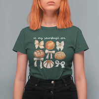 In My Sourdough Era T Shirt For Women Coquette Bows Baking Bread Lover - Wonder Print Shop