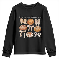 In My Sourdough Era Youth Sweatshirt Coquette Bows Baking Bread Lover - Wonder Print Shop