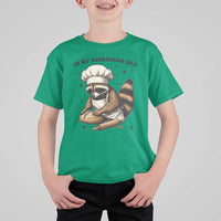 In My Sourdough Era T Shirt For Kid Funny Raccoon Baker - Wonder Print Shop