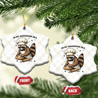 In My Sourdough Era Ceramic Ornament Funny Raccoon Baker - Wonder Print Shop