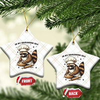 In My Sourdough Era Ceramic Ornament Funny Raccoon Baker - Wonder Print Shop
