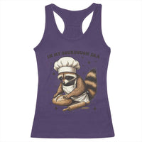 In My Sourdough Era Racerback Tank Top Funny Raccoon Baker - Wonder Print Shop