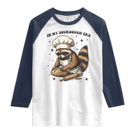 In My Sourdough Era Raglan Shirt Funny Raccoon Baker - Wonder Print Shop