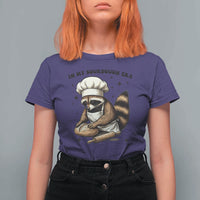 In My Sourdough Era T Shirt For Women Funny Raccoon Baker - Wonder Print Shop