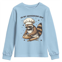 In My Sourdough Era Youth Sweatshirt Funny Raccoon Baker - Wonder Print Shop